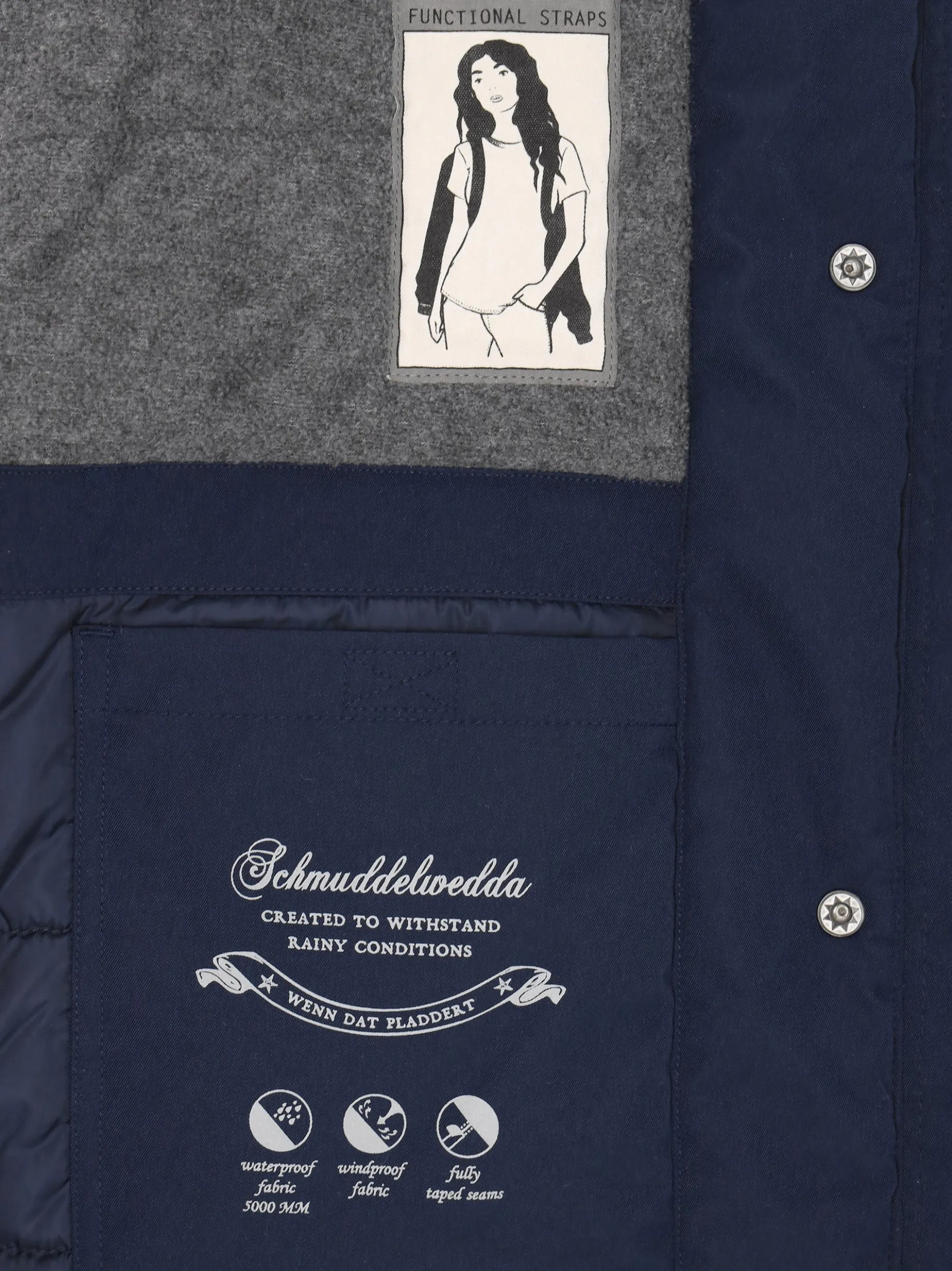 Schmuddelwedda Damen Jacke in marine