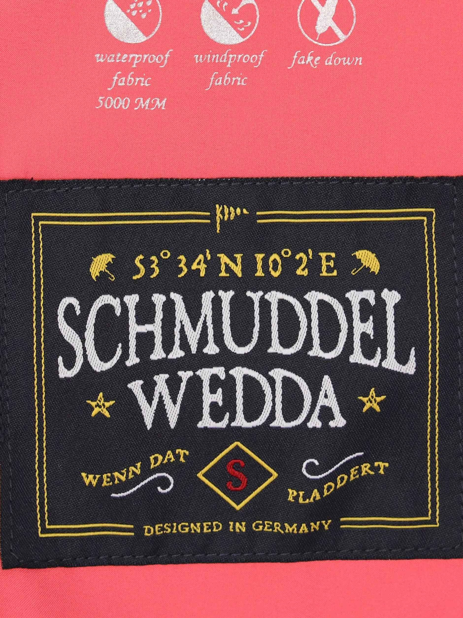 Schmuddelwedda Damen Jacke in koralle