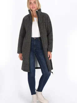 Schmuddelwedda Damen Mantel in grau