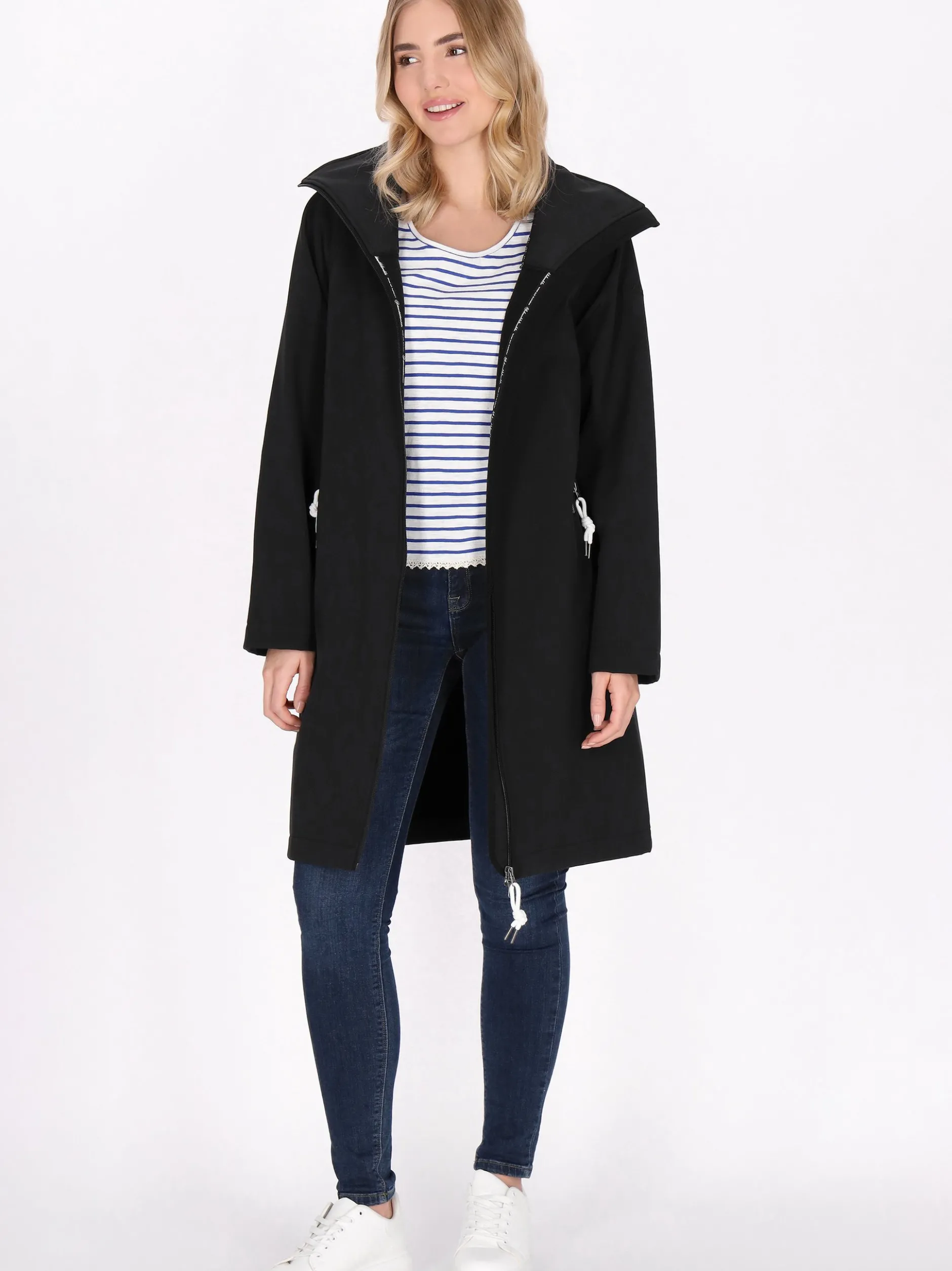 Schmuddelwedda Damen Mantel in schwarz