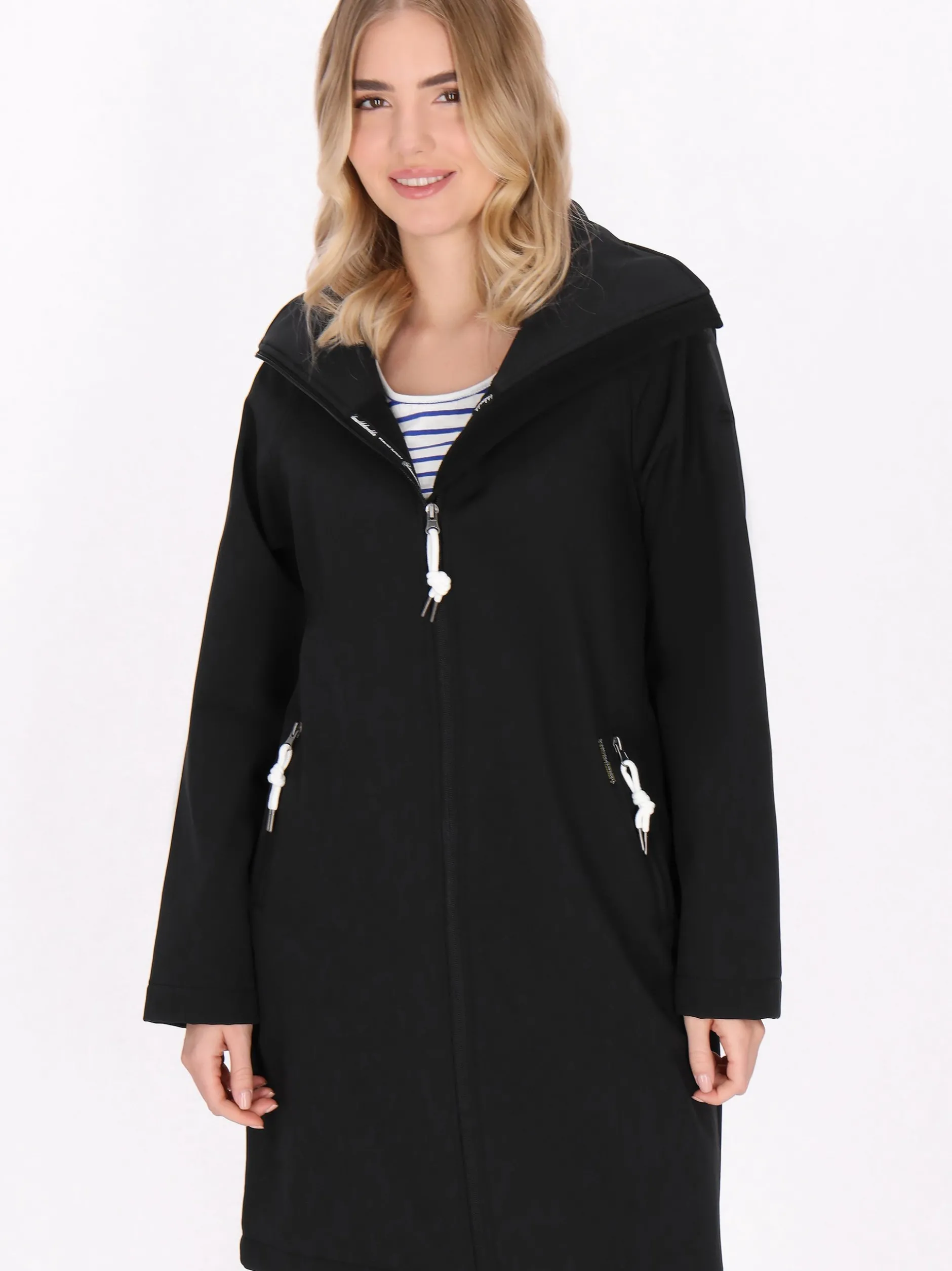 Schmuddelwedda Damen Mantel in schwarz