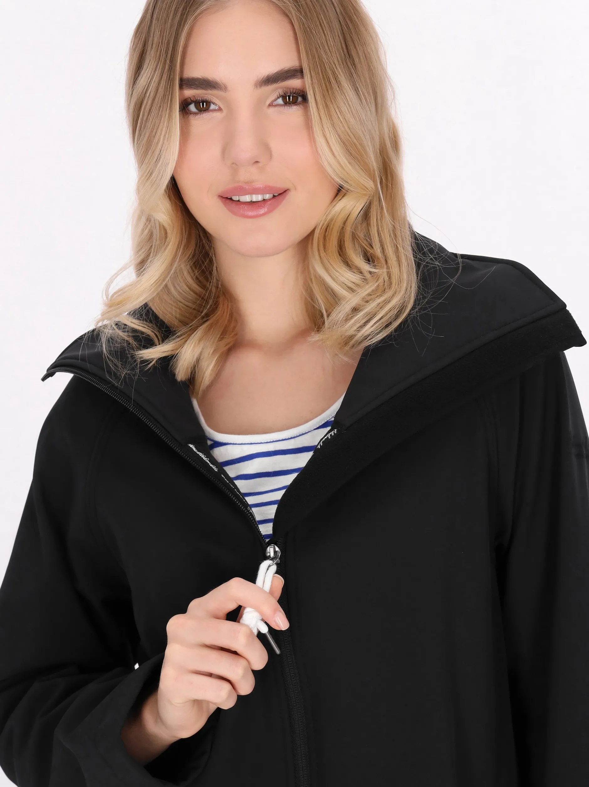 Schmuddelwedda Damen Mantel in schwarz