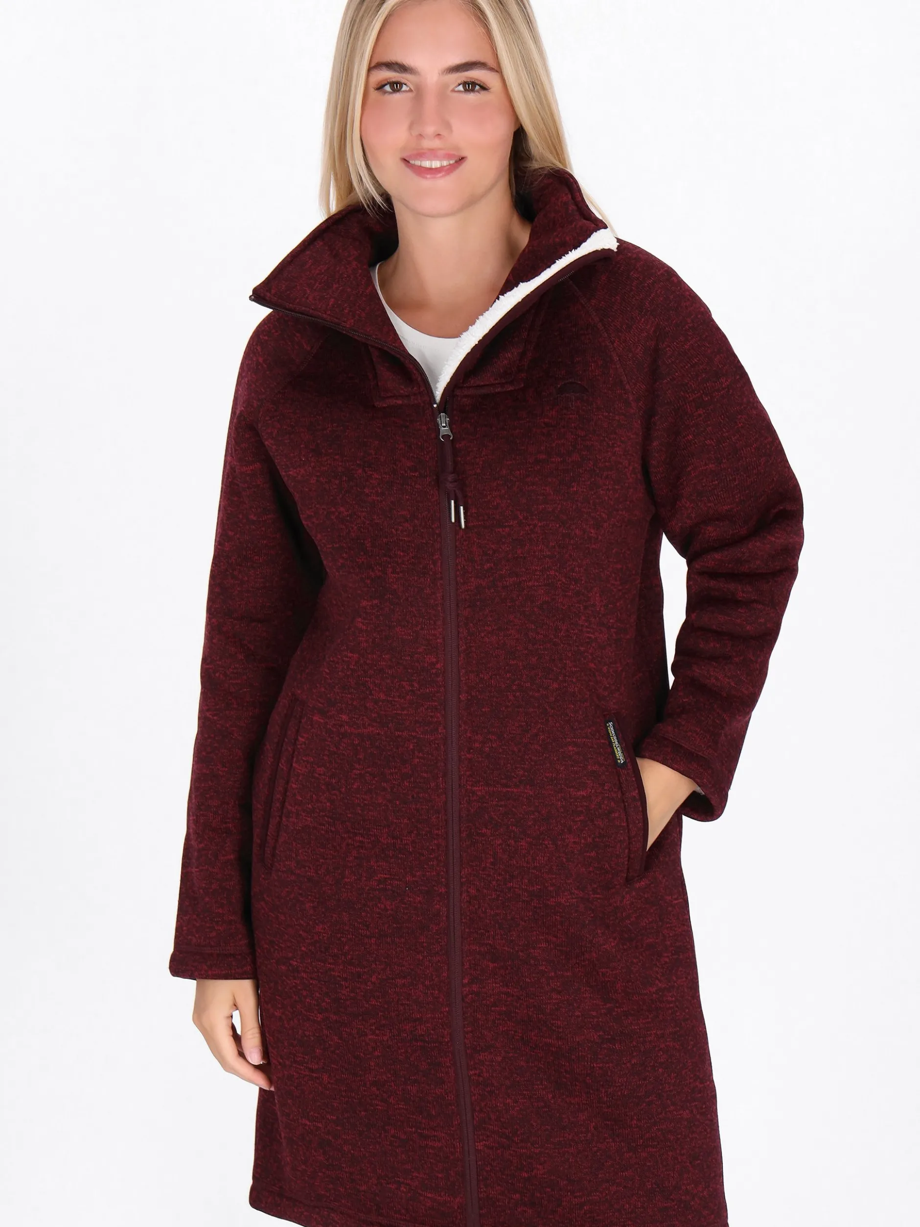 Schmuddelwedda Damen Mantel in bordeaux