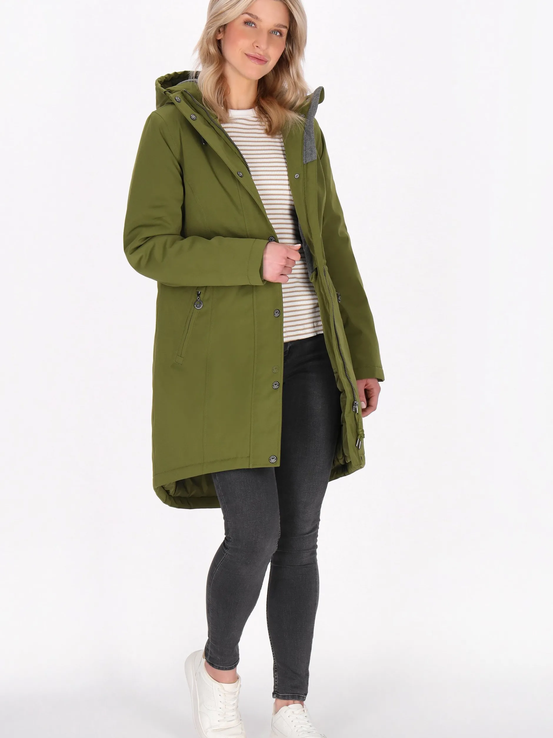 Schmuddelwedda Damen Parka in oliv