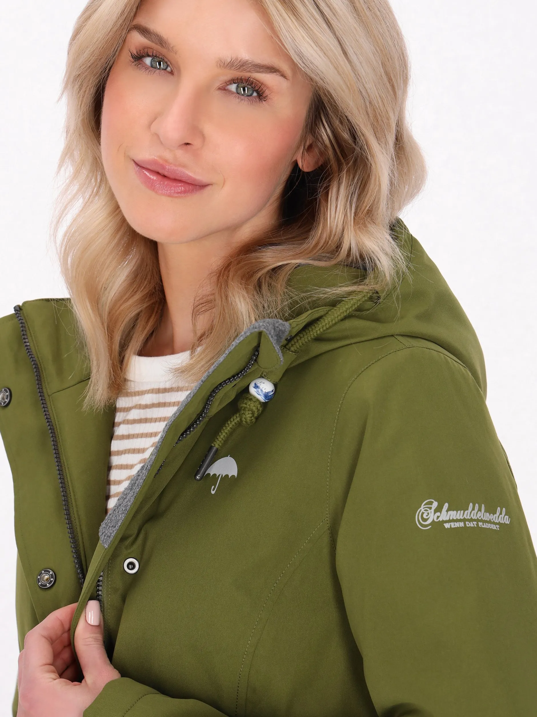 Schmuddelwedda Damen Parka in oliv