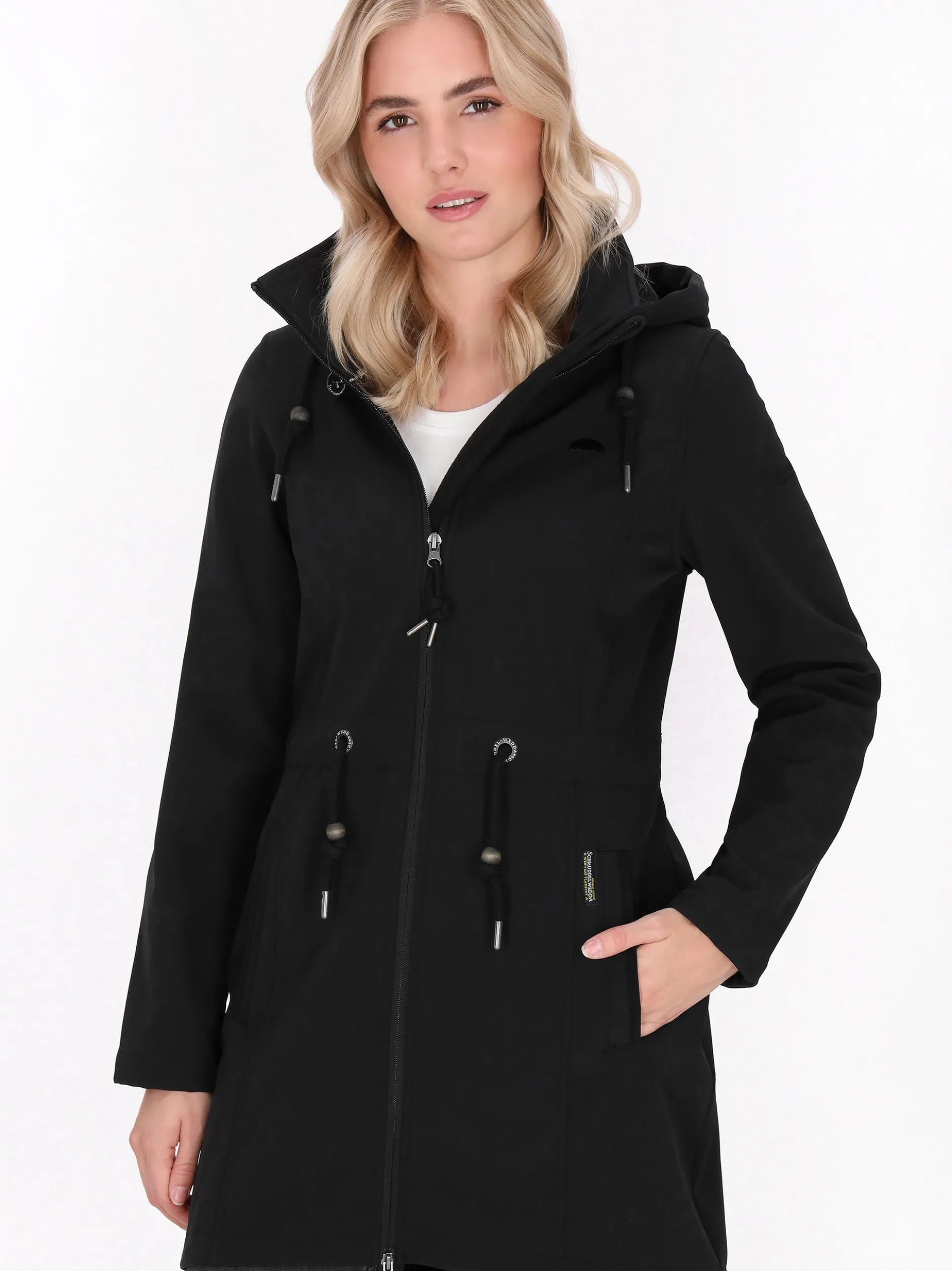 Schmuddelwedda Damen Softshelljacke in schwarz