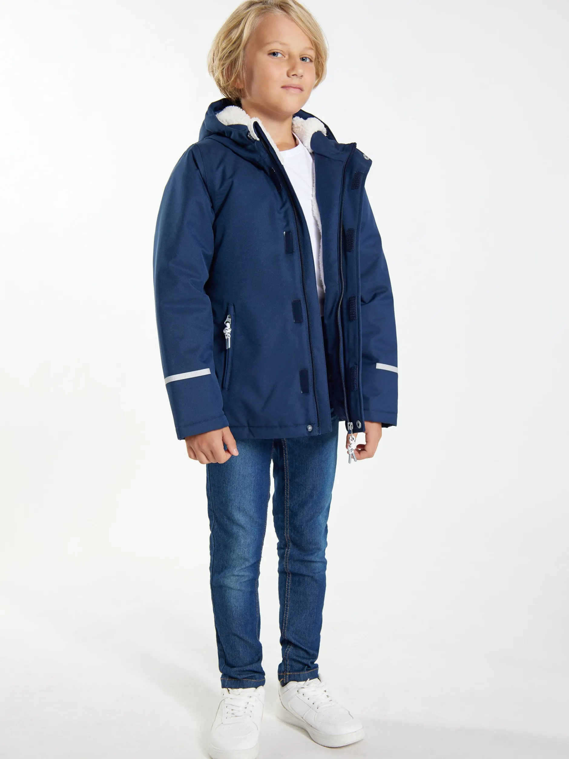 Schmuddelwedda Jungs Anorak + Tagesrucksack - SET in blau
