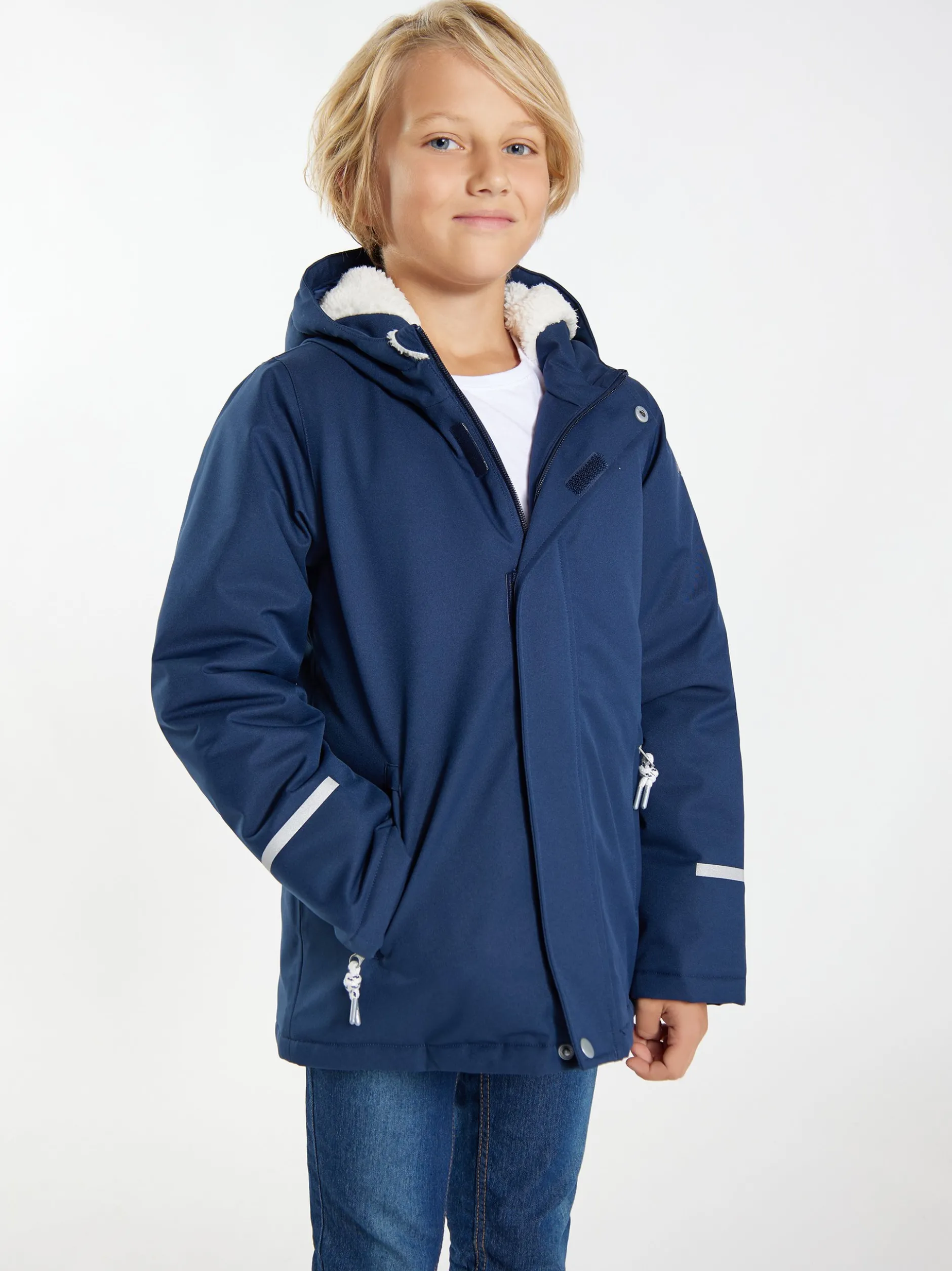 Schmuddelwedda Jungs Anorak + Tagesrucksack - SET in blau