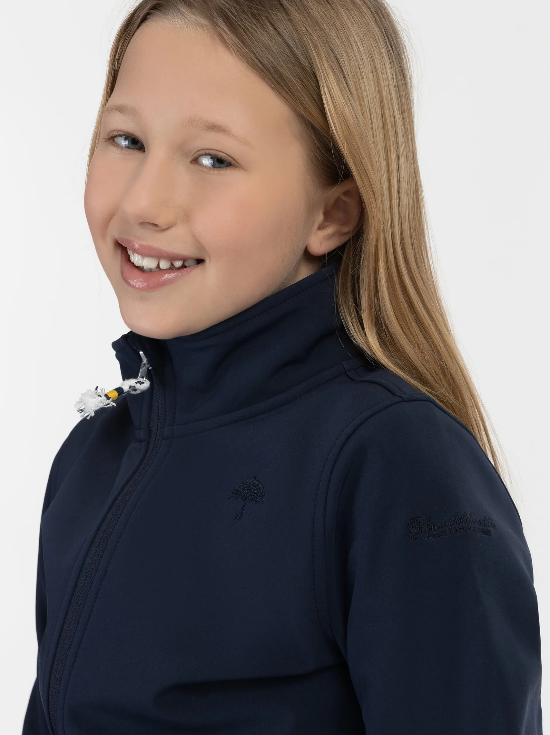 Schmuddelwedda Mädchen Softshelljacke - recyceltes Material in blau