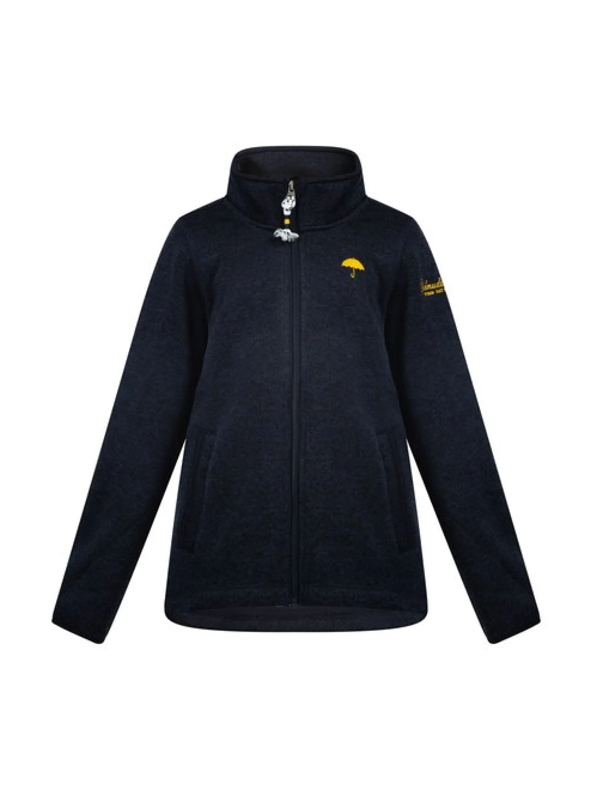 Schmuddelwedda Mädchen Strickfleecejacke in blau