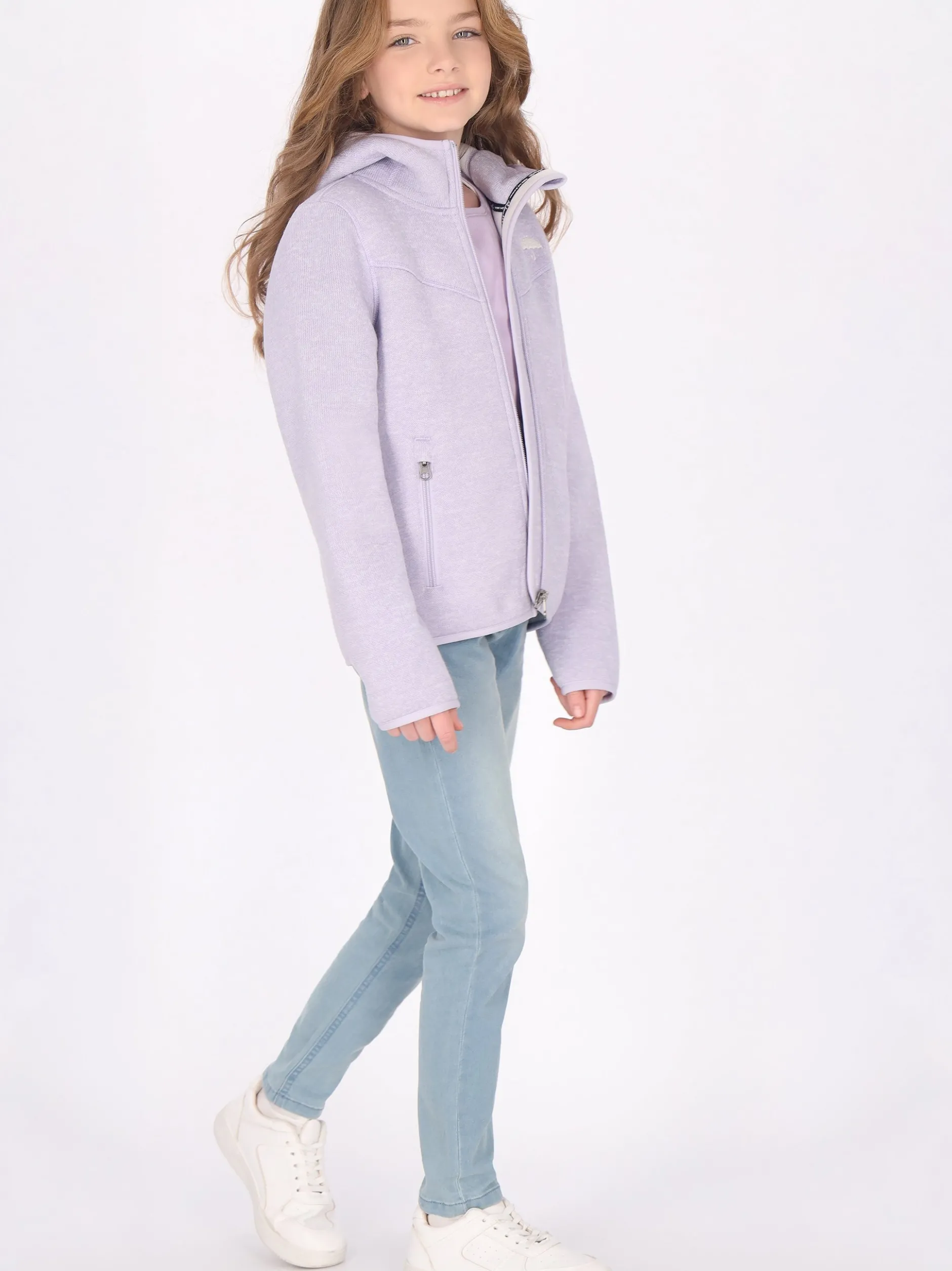 Schmuddelwedda Mädchen Strickfleecejacke in melange