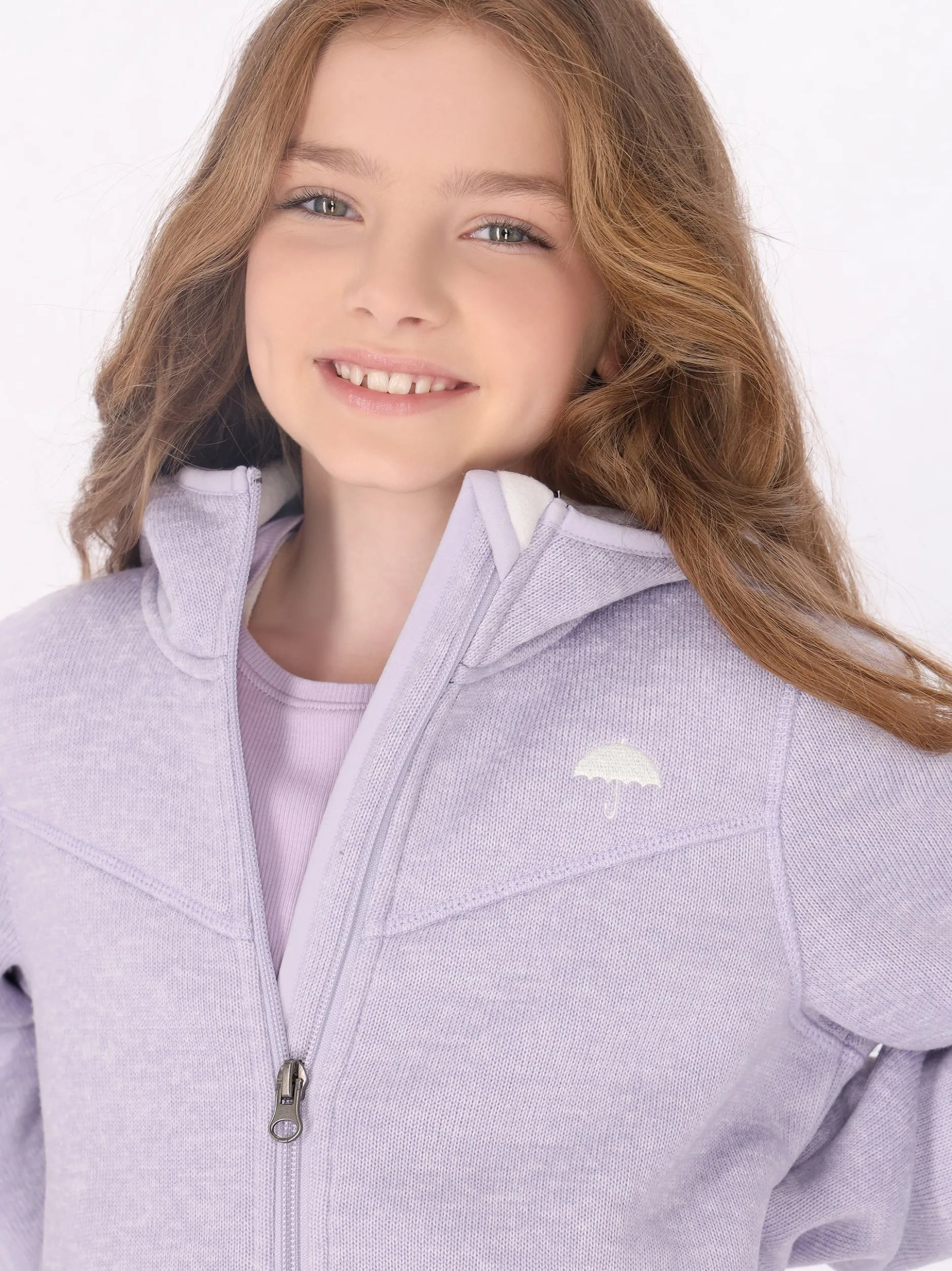 Schmuddelwedda Mädchen Strickfleecejacke in melange