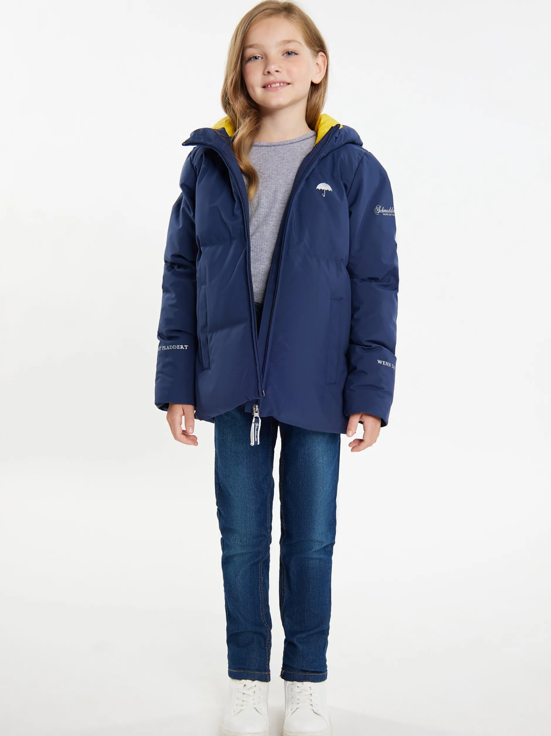 Schmuddelwedda Mädels Funktionelle Winterjacke in blau