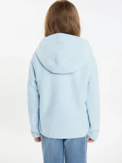 Schmuddelwedda Mädels Strickfleeceblouson mit Teddyfutter in blau