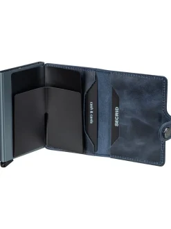 Secrid Unisex Geldbörse - Miniwallet Vintage in blau