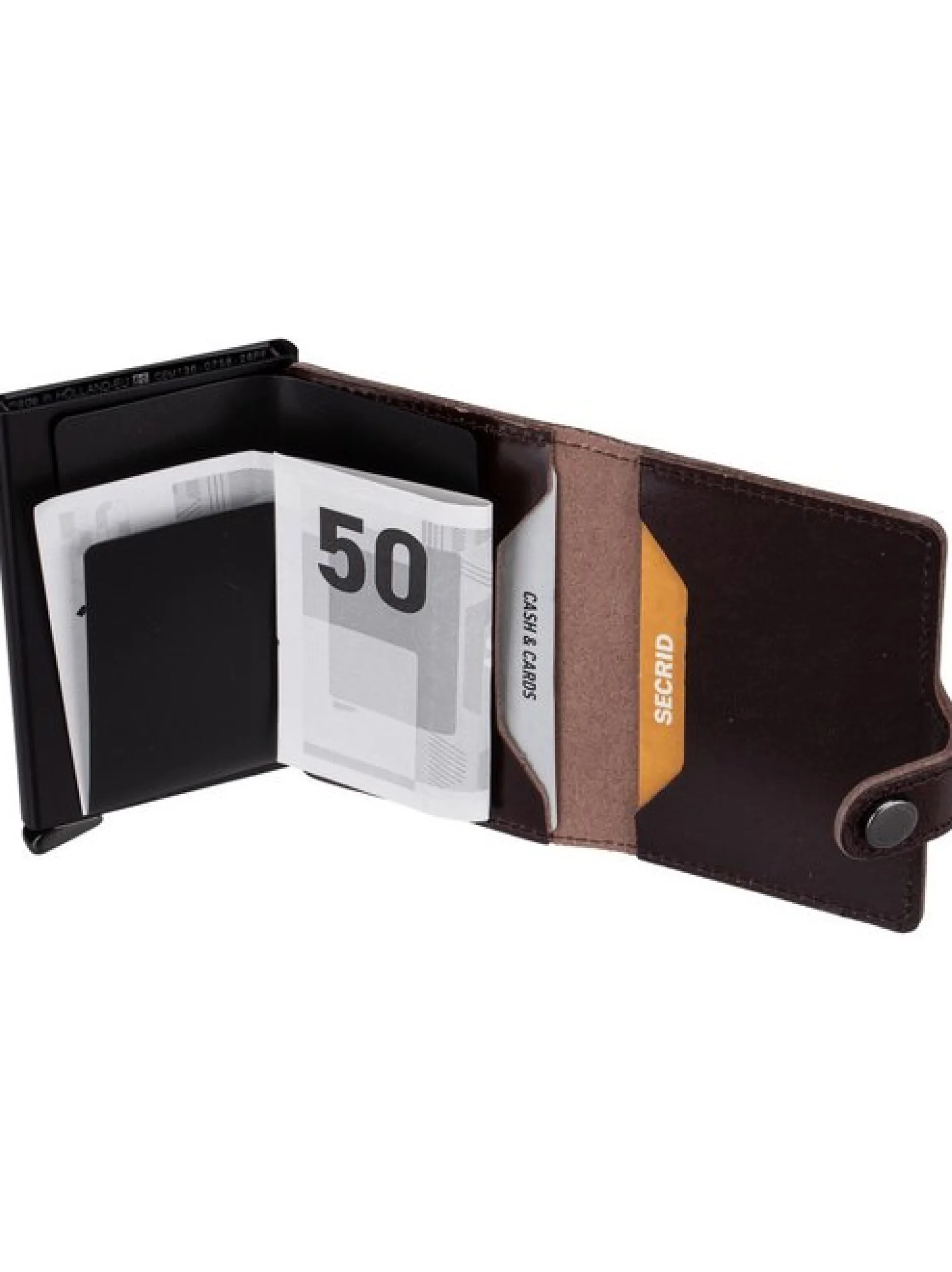 Secrid Unisex Geldbörse - Premium Miniwallet+ Emboss Lin in braun