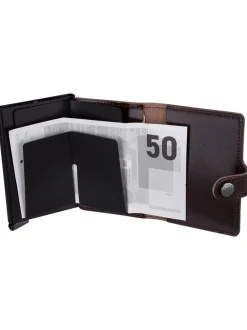 Secrid Unisex Geldbörse - Premium Miniwallet+ Emboss Lin in braun