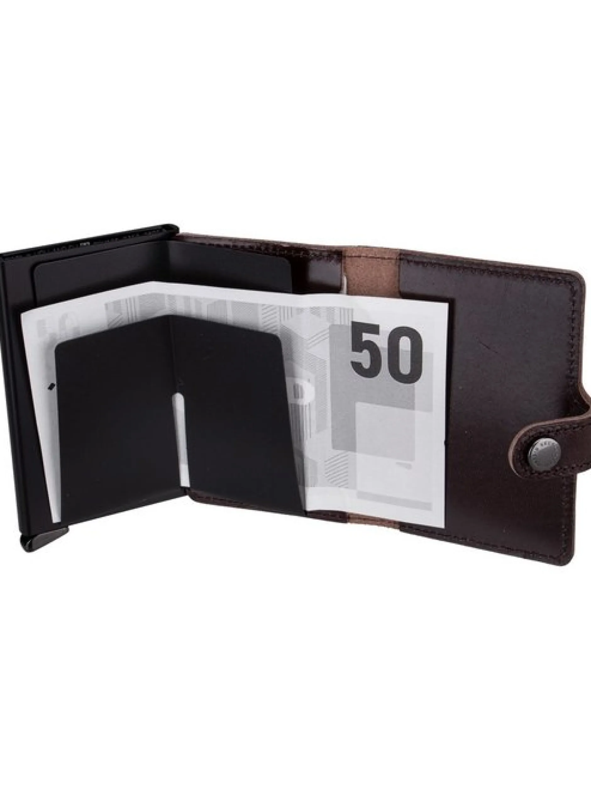 Secrid Unisex Geldbörse - Premium Miniwallet+ Emboss Lin in braun