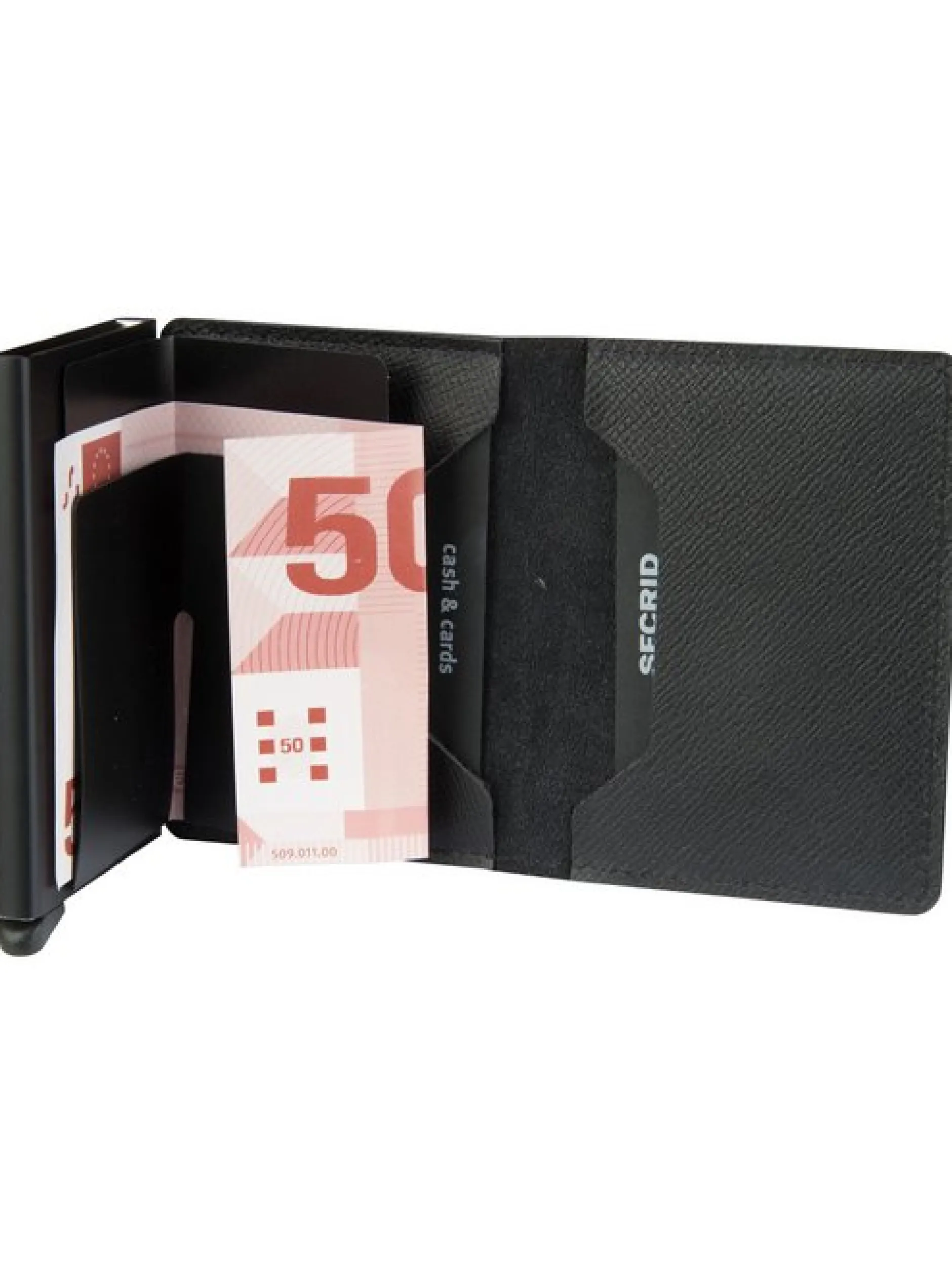 Secrid Unisex Kreditkartenetui - Slimwallet Crisple in schwarz