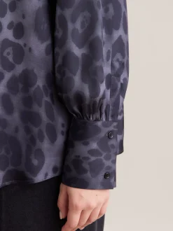 Seidensticker Damen Ausgestellte Bluse - Curvy in grau