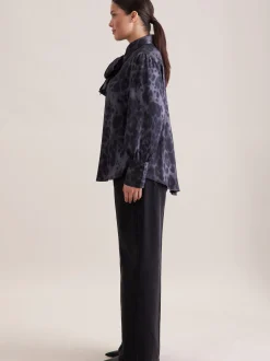 Seidensticker Damen Ausgestellte Bluse - Curvy in grau