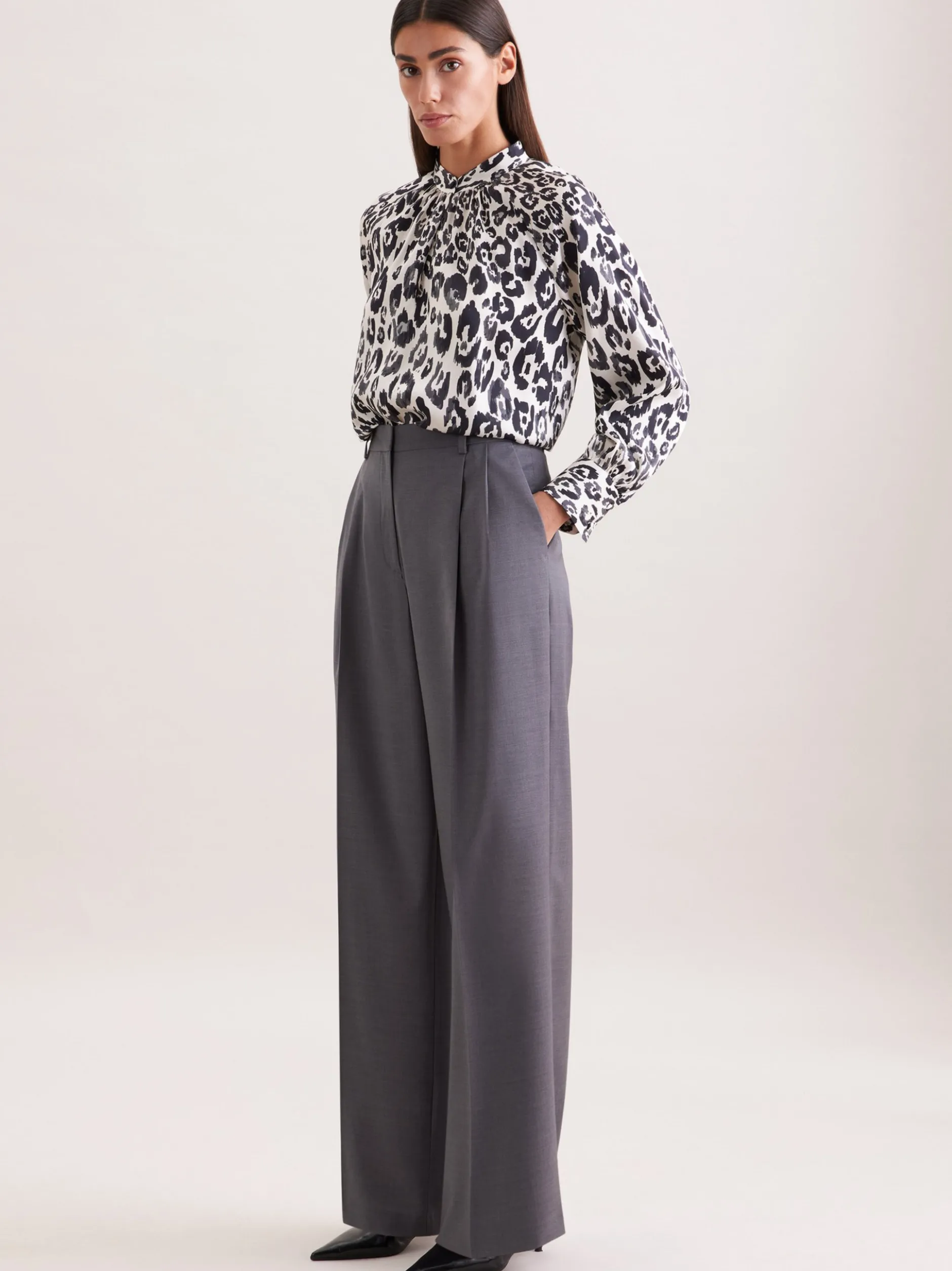 Seidensticker Damen Bluse - Regular Fit in schwarz weiß