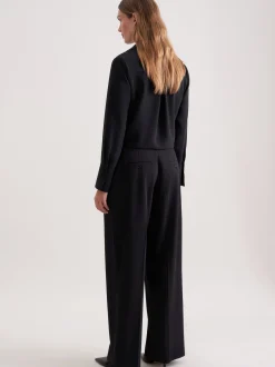Seidensticker Damen Bundfaltenhose - Regular Fit in schwarz