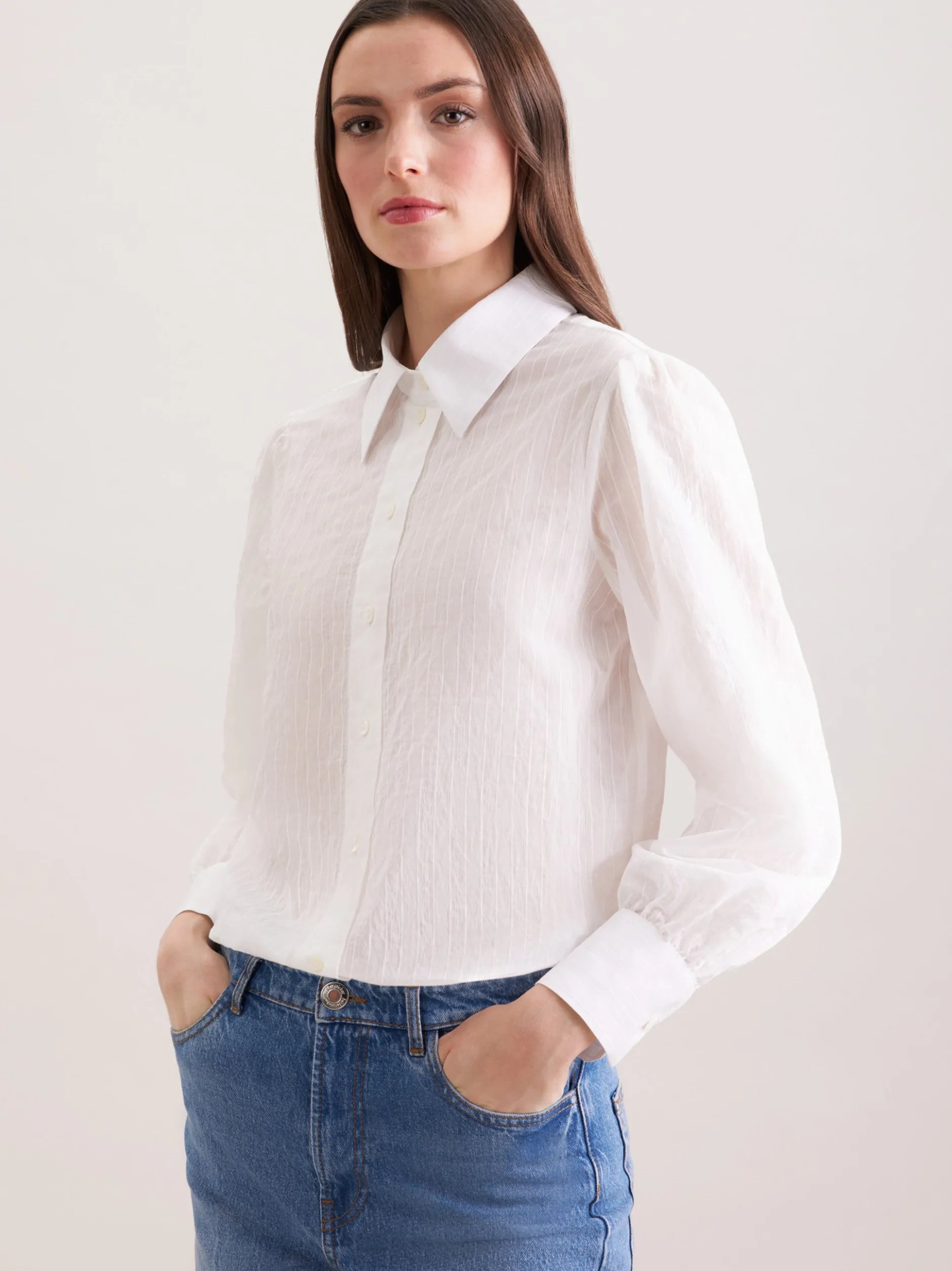Seidensticker Damen Hemdbluse - Regular Fit in weiß
