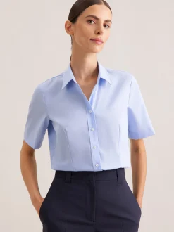 Seidensticker Damen Hemdbluse - Regular Fit in blau