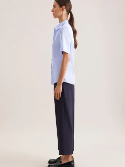 Seidensticker Damen Hemdbluse - Regular Fit in blau