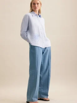 Seidensticker Damen Hemdbluse - Oversized Fit in blau
