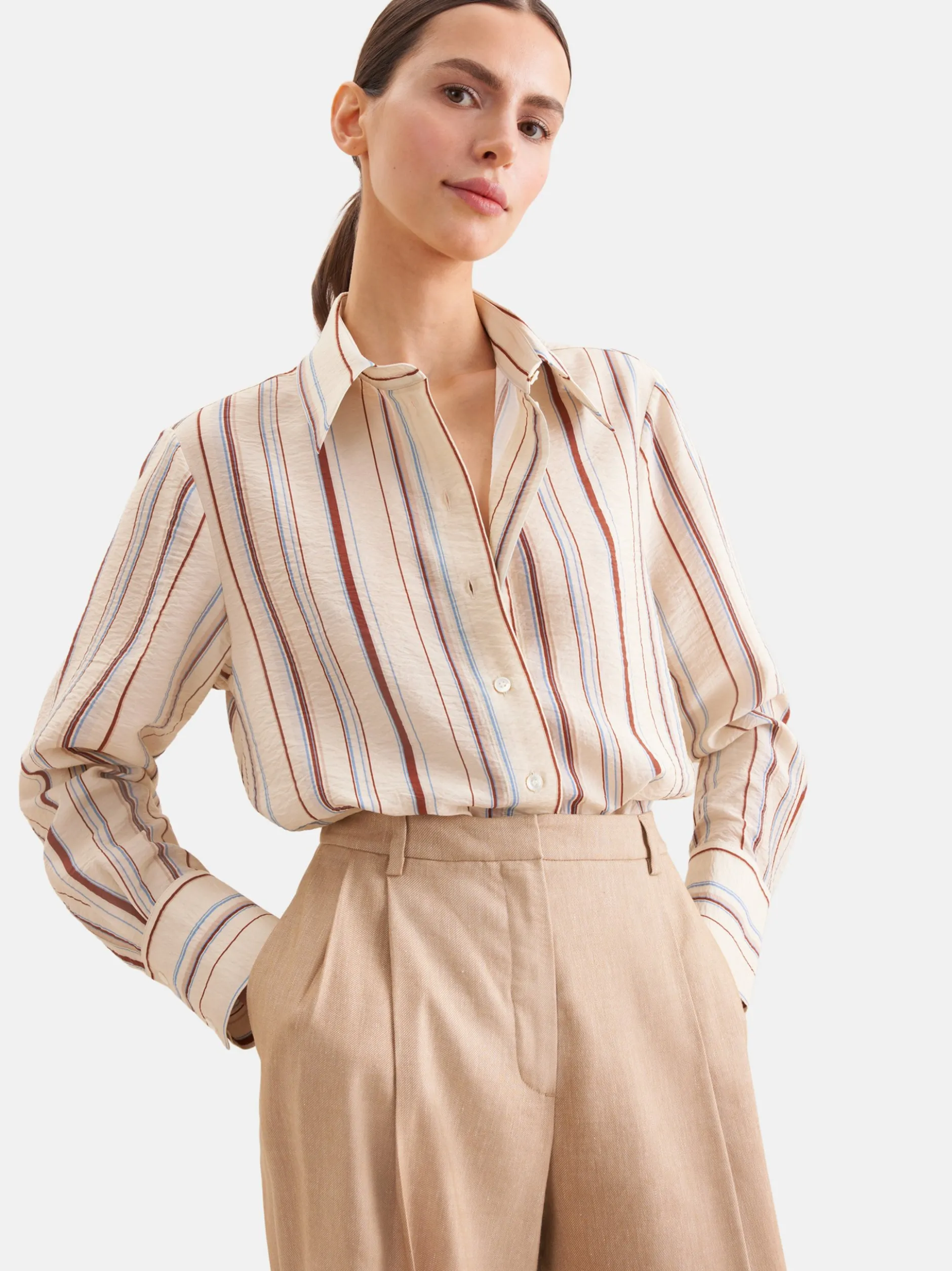 Seidensticker Damen Hemdbluse - Regular Fit in beige