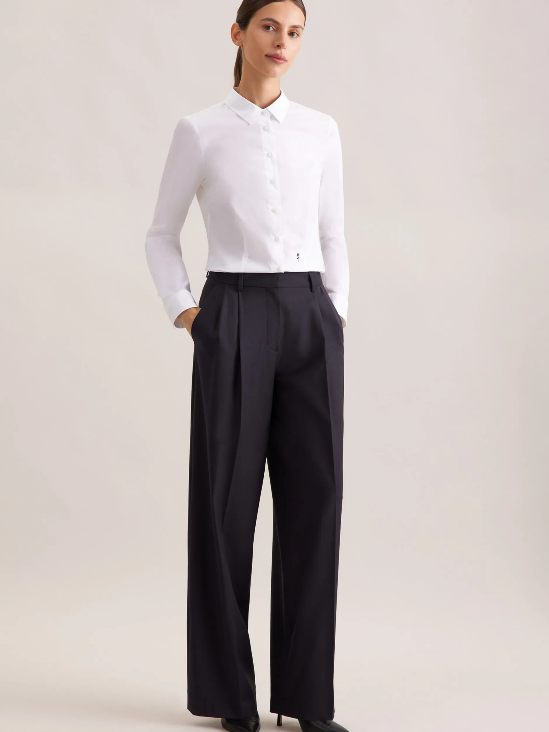 Seidensticker Damen Hemdbluse - Slim Fit in weiß