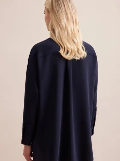 Seidensticker Damen Hemdbluse - Oversized Fit in blau