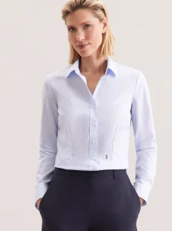 Seidensticker Damen Hemdbluse - Slim Fit in blau