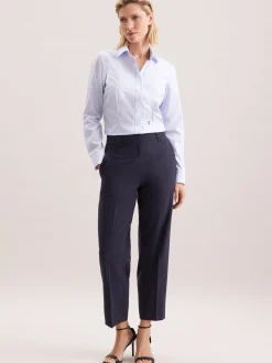 Seidensticker Damen Hemdbluse - Slim Fit in blau
