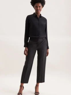 Seidensticker Damen Hemdbluse - Regular Fit in schwarz