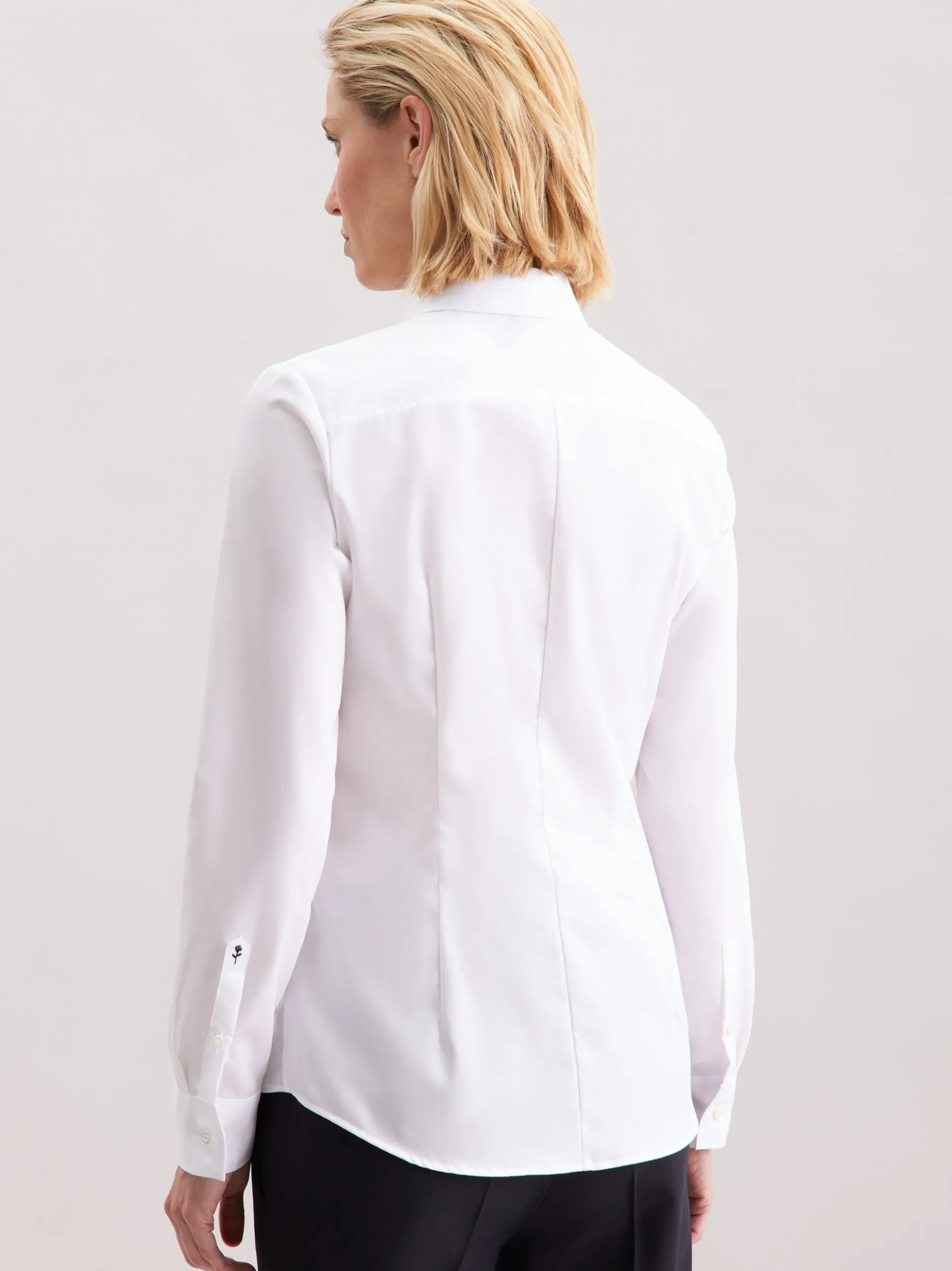 Seidensticker Damen Klassische Bluse - Slim Fit in weiß