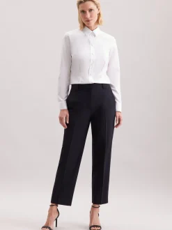Seidensticker Damen Klassische Bluse - Slim Fit in weiß