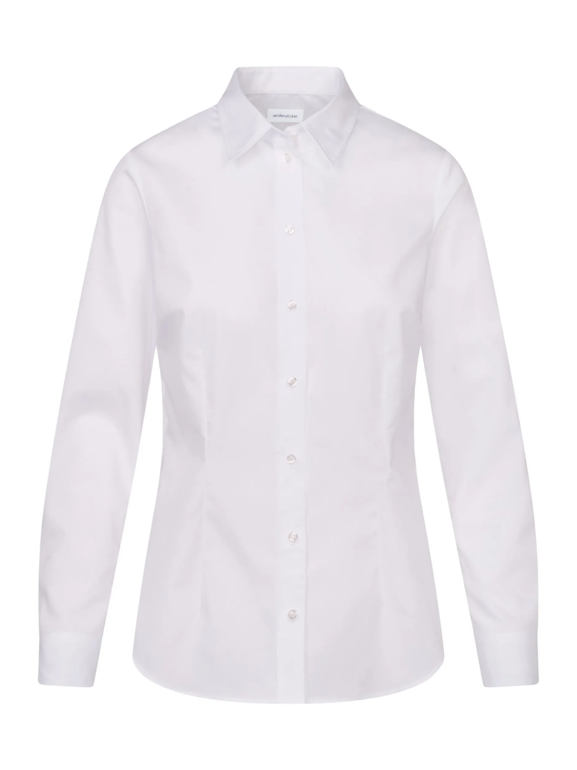 Seidensticker Damen Klassische Bluse - Slim Fit in weiß