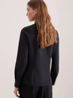 Seidensticker Damen Klassische Bluse - Regular Fit in schwarz