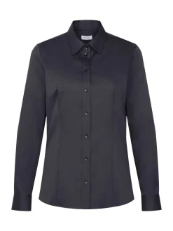 Seidensticker Damen Klassische Bluse - Regular Fit in schwarz
