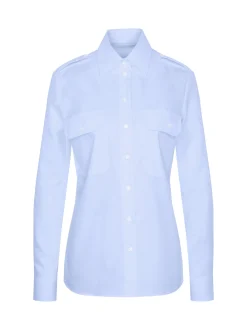 Seidensticker Damen Pilotenbluse - Slim Fit in blau