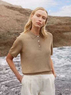 Seidensticker Damen Polo - Regular Fit in gold