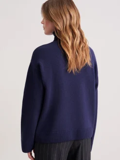 Seidensticker Damen Pullover - Relaxed Fit in marine