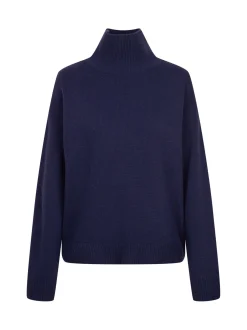Seidensticker Damen Pullover - Relaxed Fit in marine