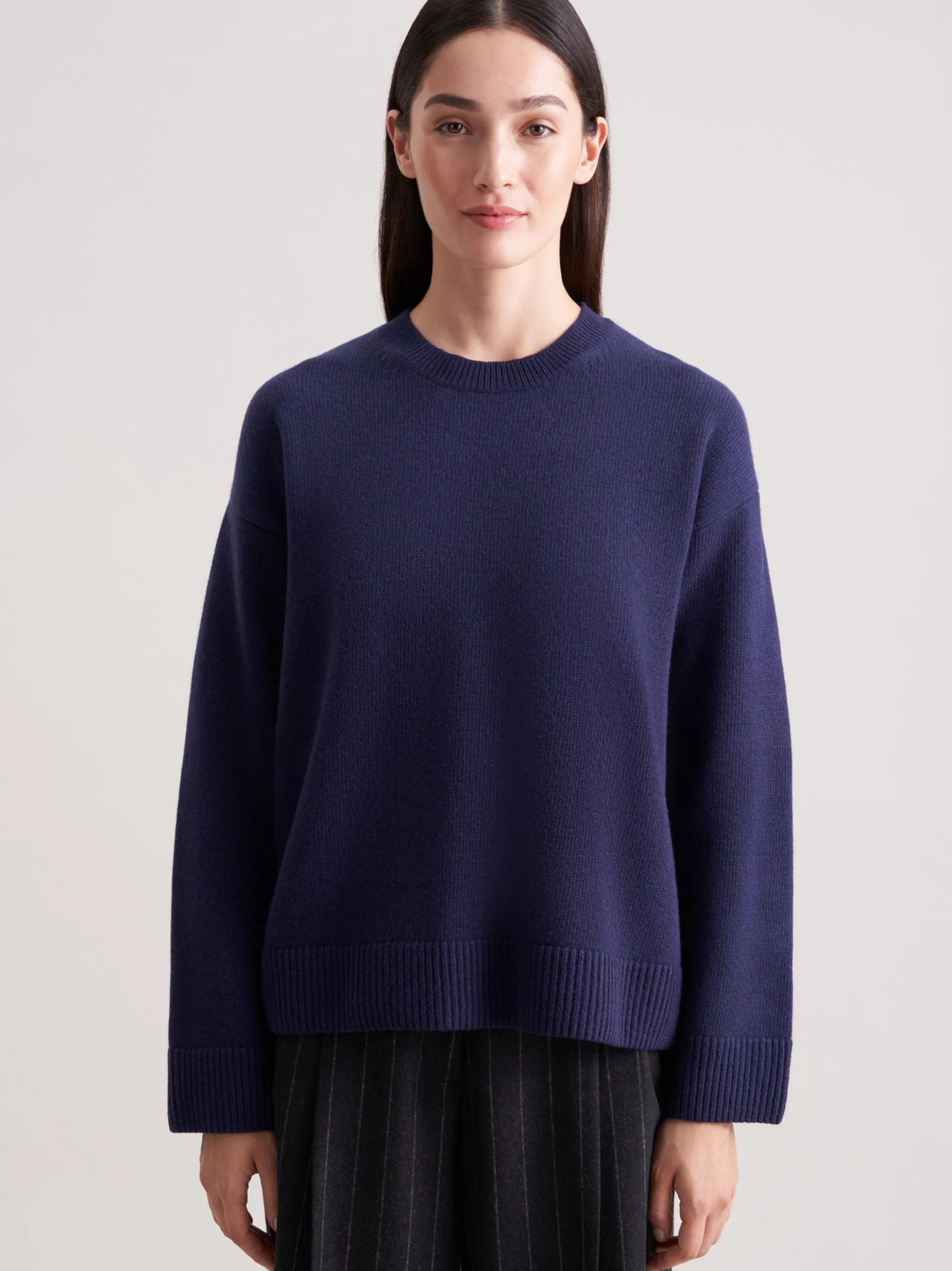 Seidensticker Damen Pullover - Relaxed Fit in marine