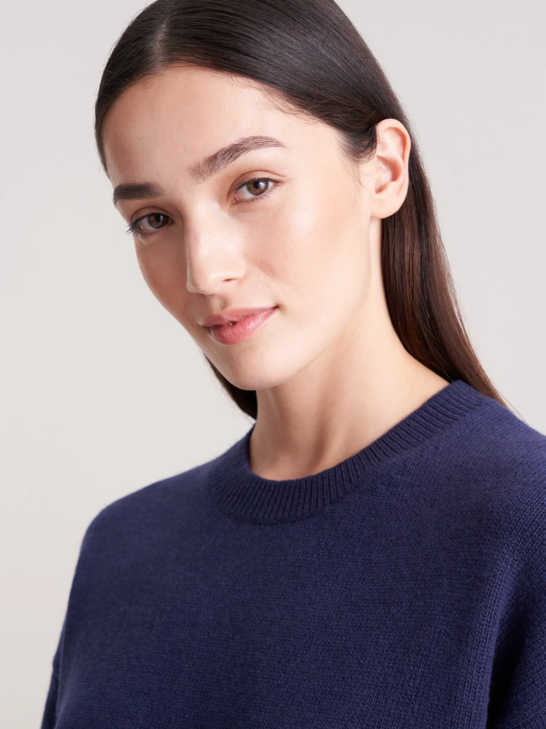 Seidensticker Damen Pullover - Relaxed Fit in marine