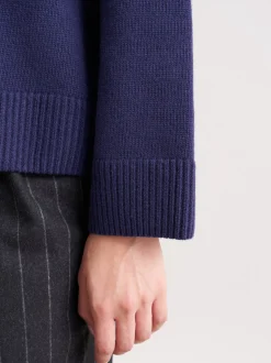 Seidensticker Damen Pullover - Relaxed Fit in marine