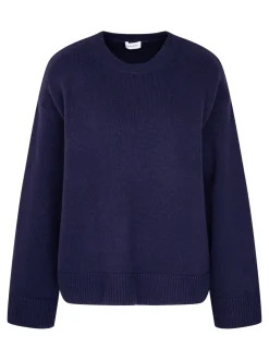 Seidensticker Damen Pullover - Relaxed Fit in marine